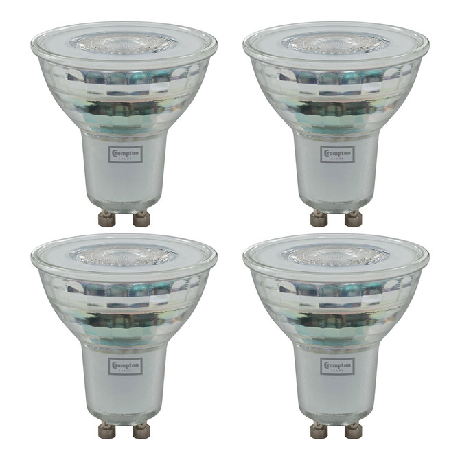 Crompton Lamps LED GU10 Spotlight 4W Dimmable (4 Pack) Warm White 35° (50W Eqv) 1
