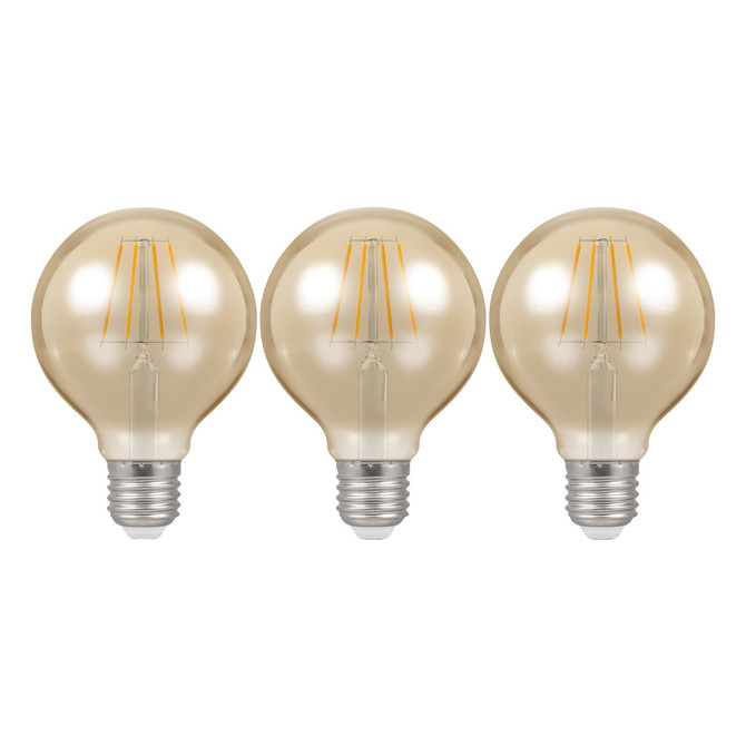 Crompton Lamps LED Globe 4.5W E27 Extra Warm White Antique Bronze Dimmable 3 Pack 1 Crompton Lamps LED Globe 4.5W E27 Extra Warm White Antique Bronze Dimmable 3 Pack 1
