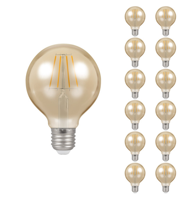 Crompton Lamps LED Globe 4.5W E27 Extra Warm White Antique Bronze Dimmable 12 Pack 1 Crompton Lamps LED Globe 4.5W E27 Extra Warm White Antique Bronze Dimmable 12 Pack 1