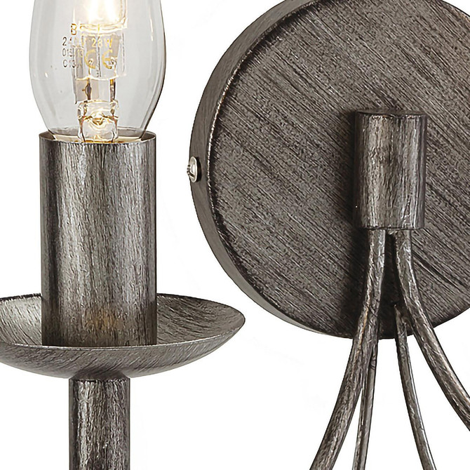 Firstlight Regency 2-Light Wall Light in Antique Silver 2