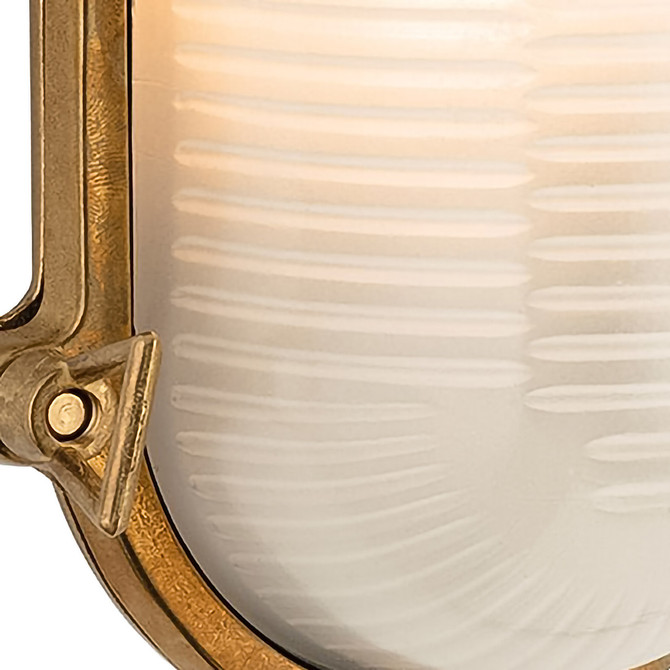 Firstlight Nautic Traditional Style Oval Bulkhead in Brass and Frosted 6