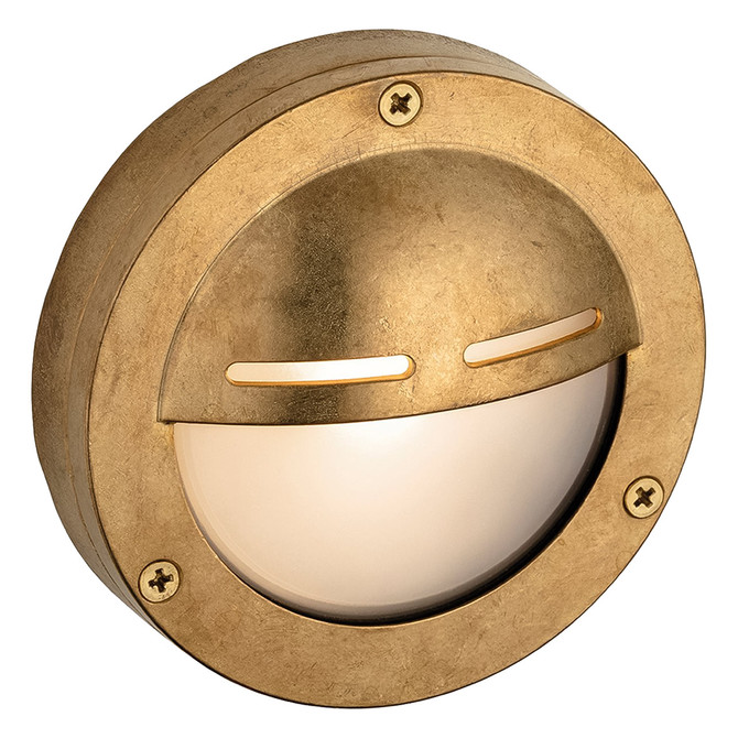 Firstlight Nautic Traditional Style Bulkhead Eyelid in Brass and Frosted 5