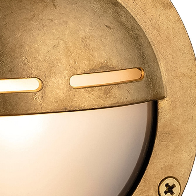 Firstlight Nautic Traditional Style Bulkhead Eyelid in Brass and Frosted 6