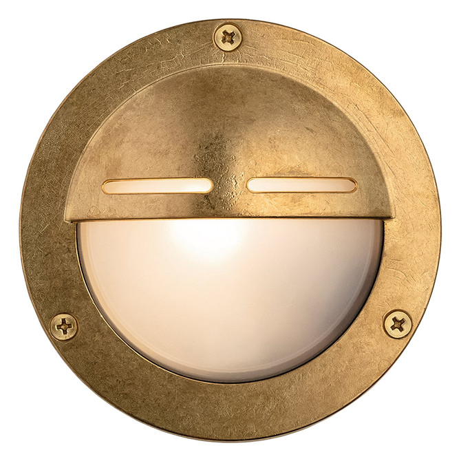 Firstlight Nautic Traditional Style Bulkhead Eyelid in Brass and Frosted 3