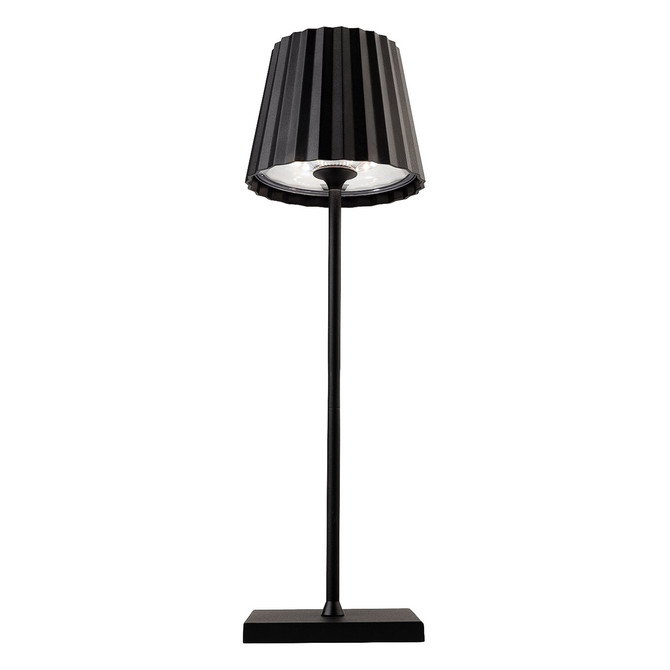 Firstlight Koko LED Rechargeable Table Lamp 2.2W Dim with Dimmer Control Tri-Colour CCT Black 3