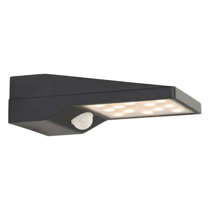 Firstlight LED Cyrus Solar Outdoor Wall Light PIR Sensor Warm White 3000K in Graphite 4