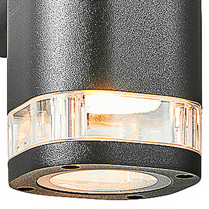 Zink EOS Outdoor Up and Down Wall Light with Dusk til Dawn Sensor Black 2