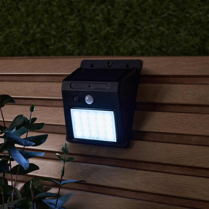 Zink MARLEY 4W LED Solar Security Light with PIR Sensor Black 5
