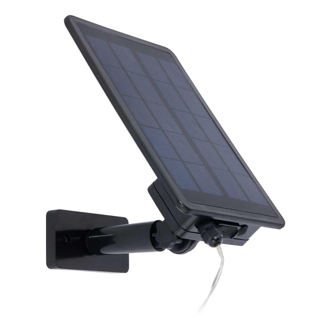 Zink ELDON LED Solar Outdoor Up and Down Wall Light Black 6