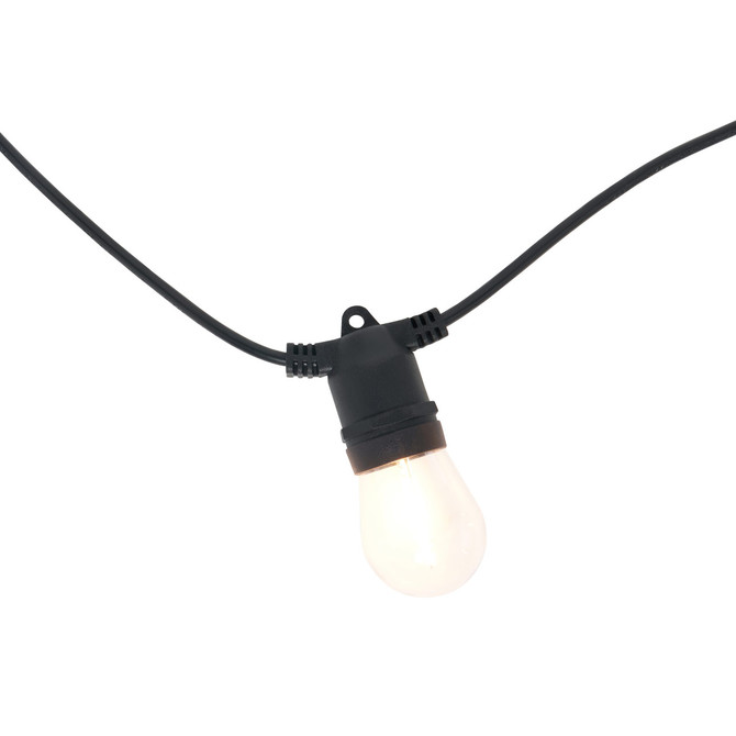 Zink WYE 10 Light LED Solar Festoon Light Black 7