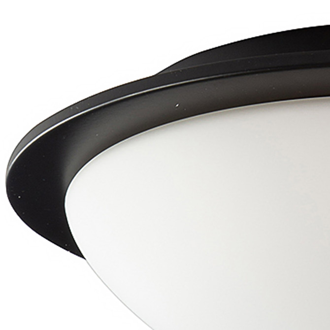 Spa OPIE 12W LED Flush Ceiling Light Cool White Matt Black 2