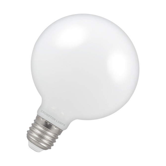 Crompton Lamps LED G95 Globe 7W E27 Dimmable Warm White Opal Main Image