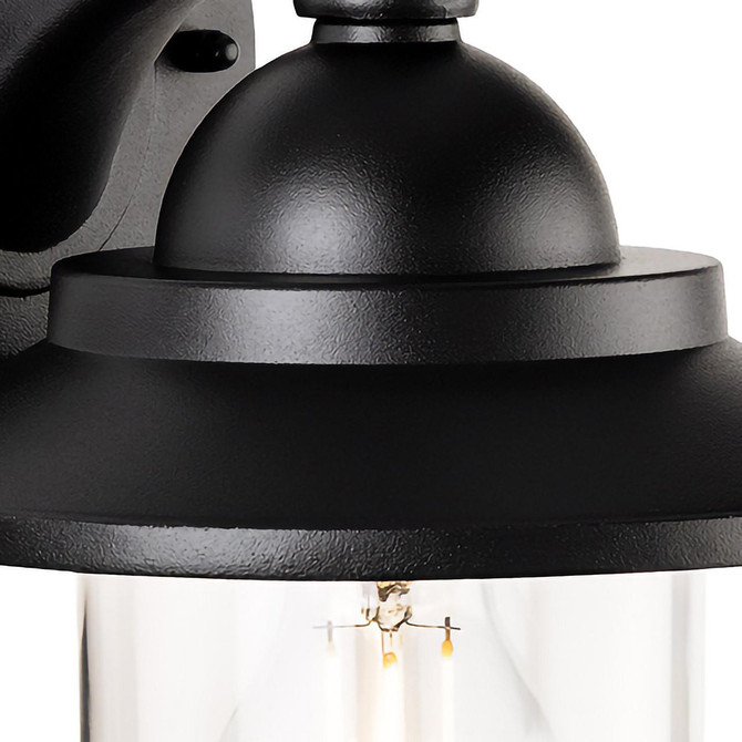 Firstlight Stanley Outdoor Wall Lantern Clear in Black 2