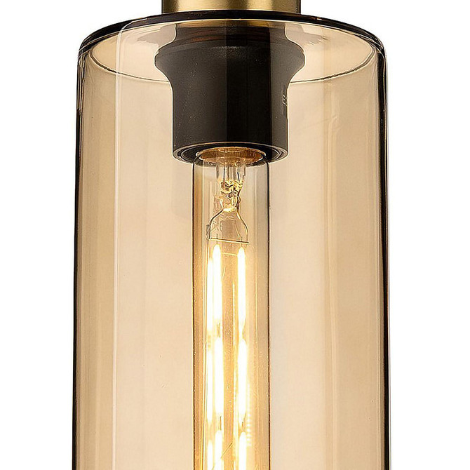 Firstlight Rimini 3-Light Pendant Light Amber in Satin Brass 3