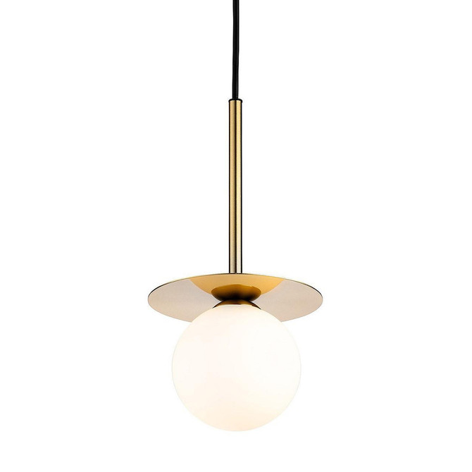 Firstlight Jules Pendant Light Opal in Brushed Brass