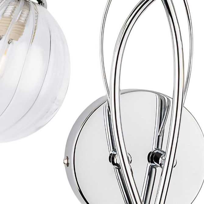 Firstlight Elba 2-Light Wall Wall Light Clear in Chrome 2