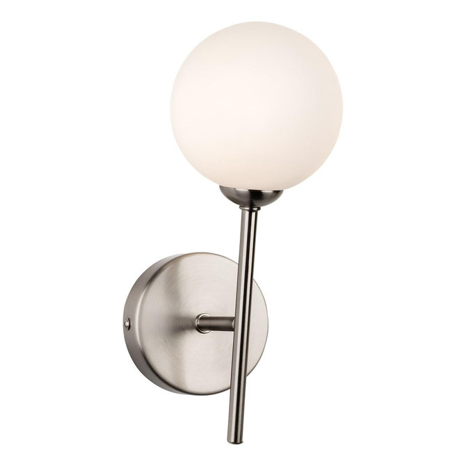 Firstlight Lyric Wall Wall Light Opal in Brushed Steel