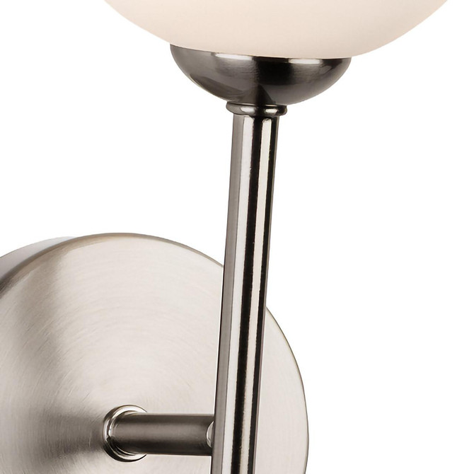 Firstlight Lyric Wall Wall Light Opal in Brushed Steel 2