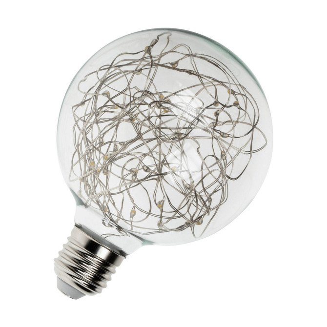 Prolite LED G95 Globe 1.7W E27 Star Effect Funky Filaments Green Clear Polycarbonate Image 3
