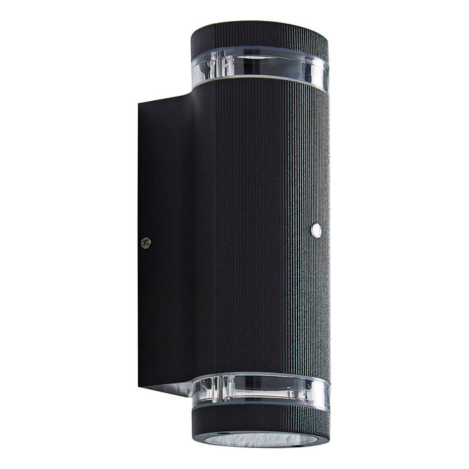 Zink HELIX Outdoor Up and Down Wall Light with Dusk Til Dawn Sensor Black Main Image