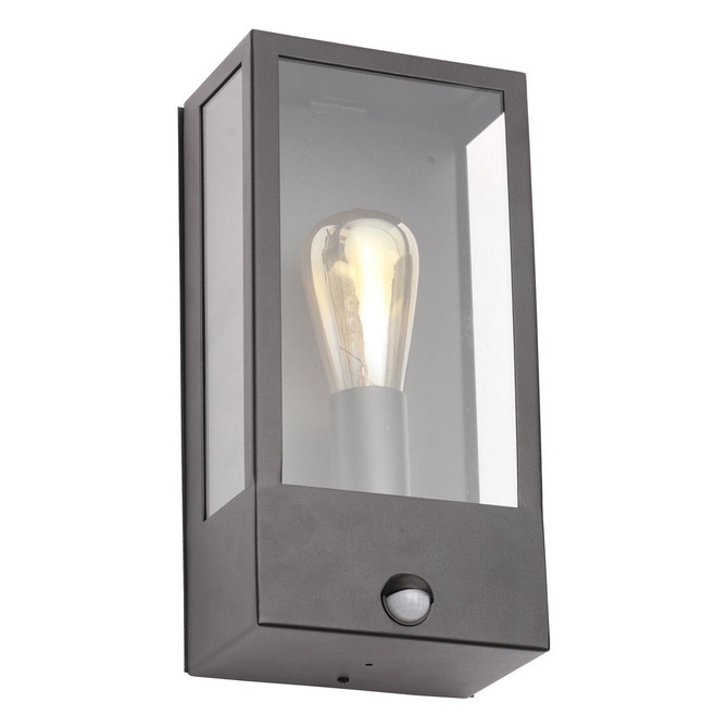 Zink MINERVA Outdoor Box Lantern with PIR Sensor Black Main Image