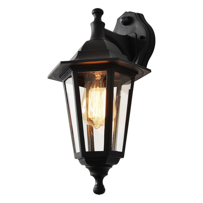 Coast Bianca Wall Lantern With PIR Sensor Black Image 3