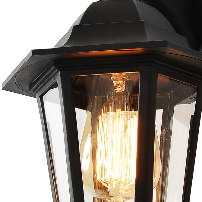 Coast Bianca Wall Lantern With PIR Sensor Black Image 4