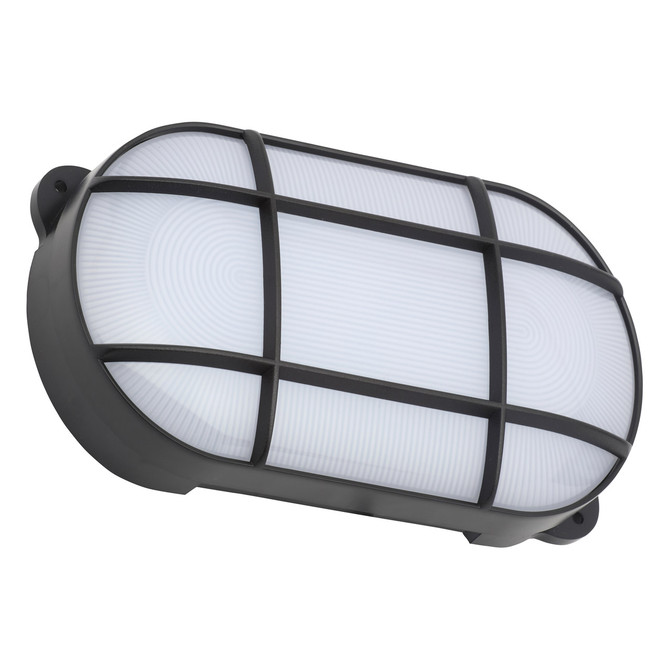 Coast Capella 15W LED Oval Grid Bulkhead Black Main Image