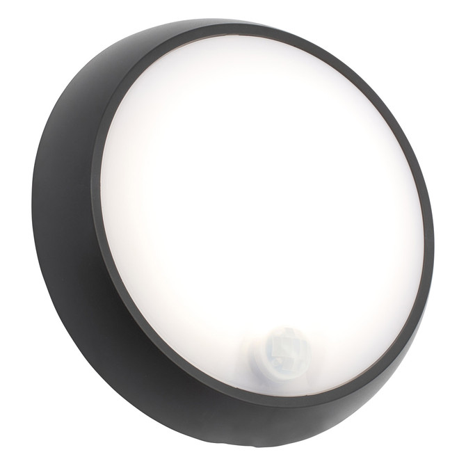 Coast Cano 8W LED Small Round Bulkhead With PIR Sensor Black Image 3