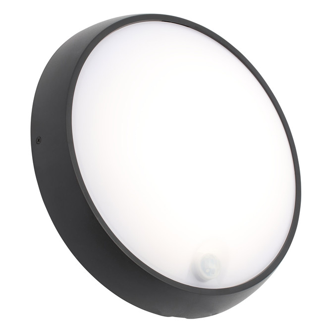 Coast Cano 15W LED Large Round Bulkhead With PIR Sensor Black Image 3