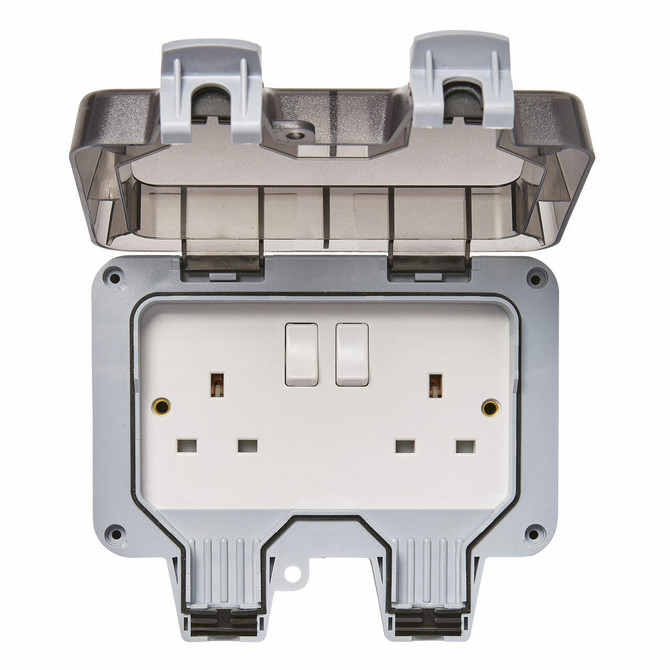 Zink 2 Gang IP66 13A Socket Main Image