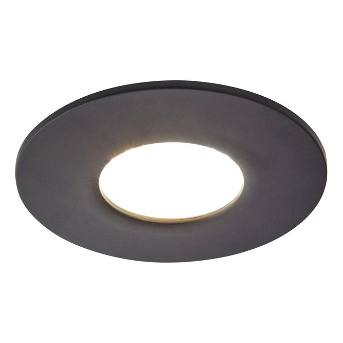 Spa Rhom LED Fire Rated Downlight 8W Dimmable IP65 Tri-Colour CCT Satin Black Image 2