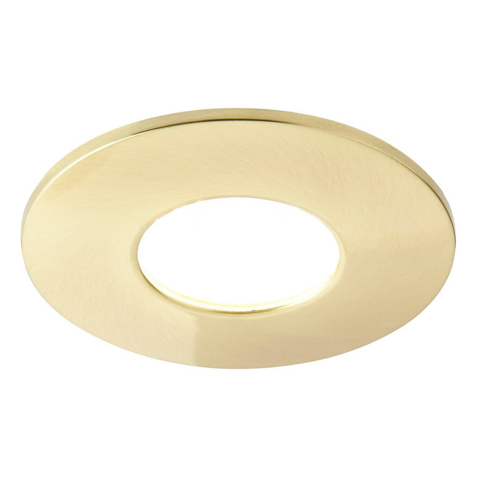 Spa Rhom LED Fire Rated Downlight 8W Dimmable IP65 Tri-Colour CCT Satin Brass Image 2