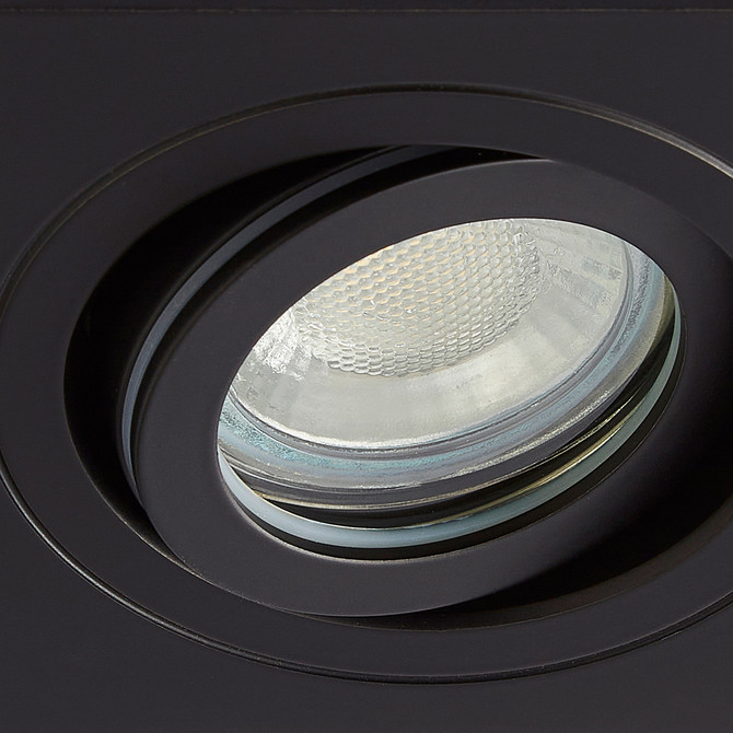 Spa Cali Square Tiltable Downlight Matt Black Image 5