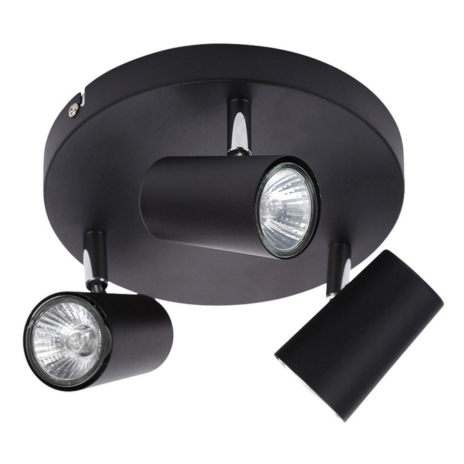 Inlight Harvey 3-Light Ceiling Spotlight Black Main Image