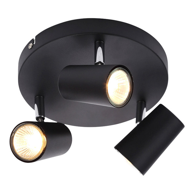 Inlight Harvey 3-Light Ceiling Spotlight Black Image 2