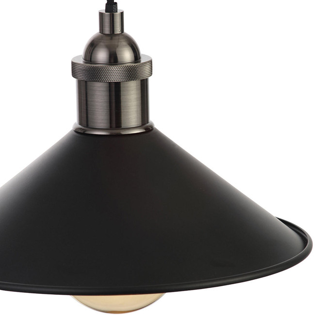 Inlight Rigel 236mm Diner Lamp Shade Matt Black Image 3