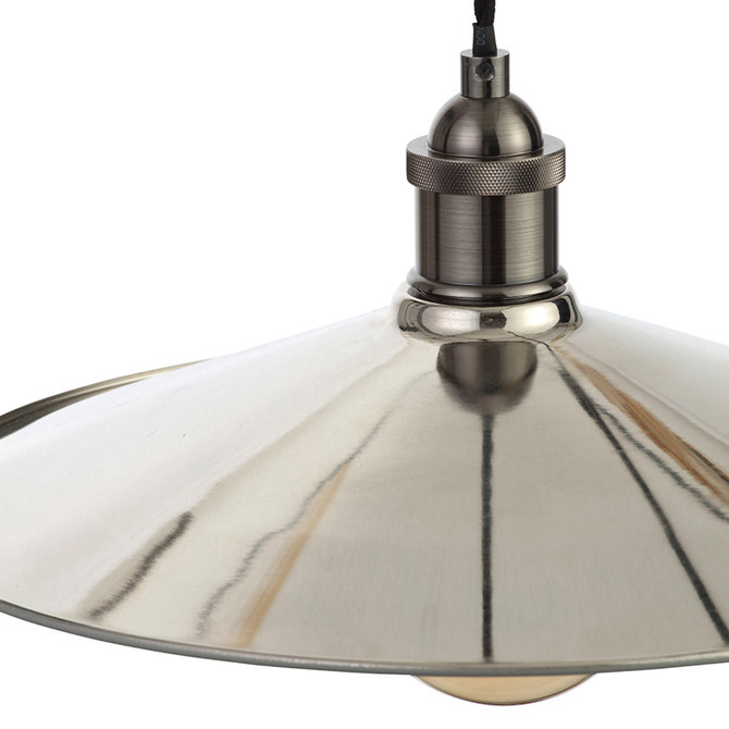 Inlight Rigel 360mm Diner Lamp Shade Polished Nickel Image 7