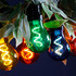 Festive LED Spiral Filament Connectable Outdoor Festoon Light Multi-Coloured 2