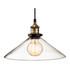 Firstlight Empire Industrial Style 31cm Pendant Light Clear Glass and Antique Brass 1