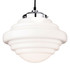 Firstlight Art Deco Classic 1930's Style Decorative Pendant Light in Chrome and Milky White Glass 1