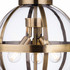Firstlight Monroe Contemporary Style 3-Light Pendant Light in Antique Brass and Clear Glass 2