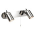 Firstlight Atlantic 2-Light Wall Spotlight with On/Off Pull Cord in Chrome