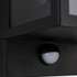 Firstlight Dallas Modern Style Lantern PIR Sensor in Black and Clear Glass 4
