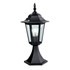 Firstlight Pillar Traditional Style 6-Panel Post Light in Black and Clear Glass 1