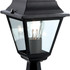 Firstlight Pillar Traditional Style 4-Panel Post Light in Black and Clear Glass 2