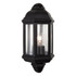 Firstlight Park Anti-Corrosion Style Half Lantern in Black and Clear Glass 1