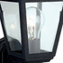 Firstlight Oslo Anti-Corrosion Style Uplight Lantern PIR Sensor in Black and Clear Glass 2