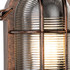 Firstlight Turin Oval Outdoor Wall Bulkhead Ribbed in Antique Copper 2
