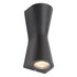 Zink SKYE Outdoor Double Cone Up and Down Wall Light Black Main Image